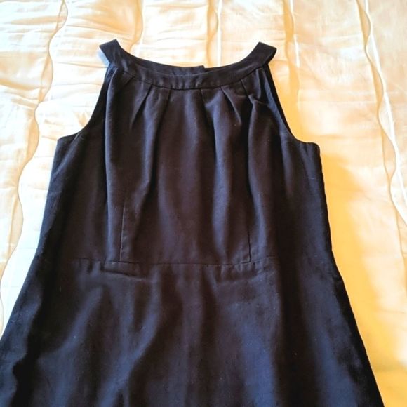 Loft Size 0 Navy Blue Linen Sleeveless Dress - Picture 3 of 7
